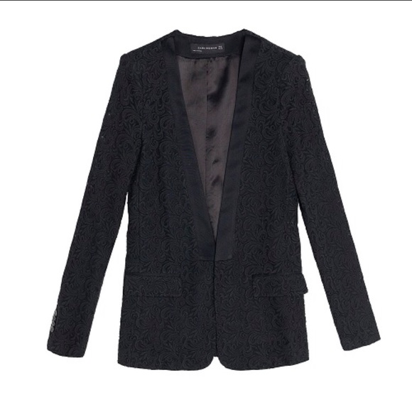 zara lace blazer